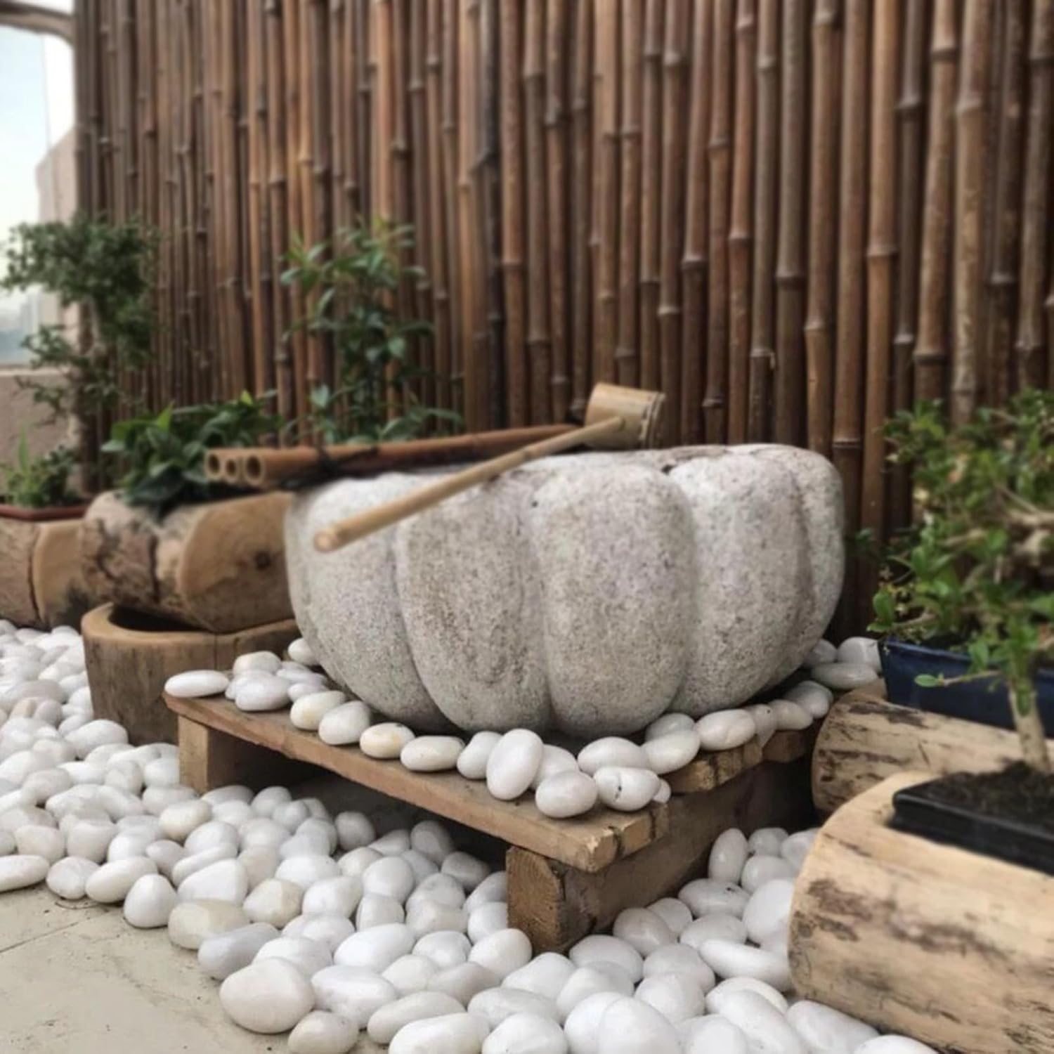 40LB White River Rocks - 2-3 inch High Polished Decorative Pebbles, Stones for Landscaping, Natural River Rocks for Outdoor Décor, Plants,Vase Filler,Fish Tank