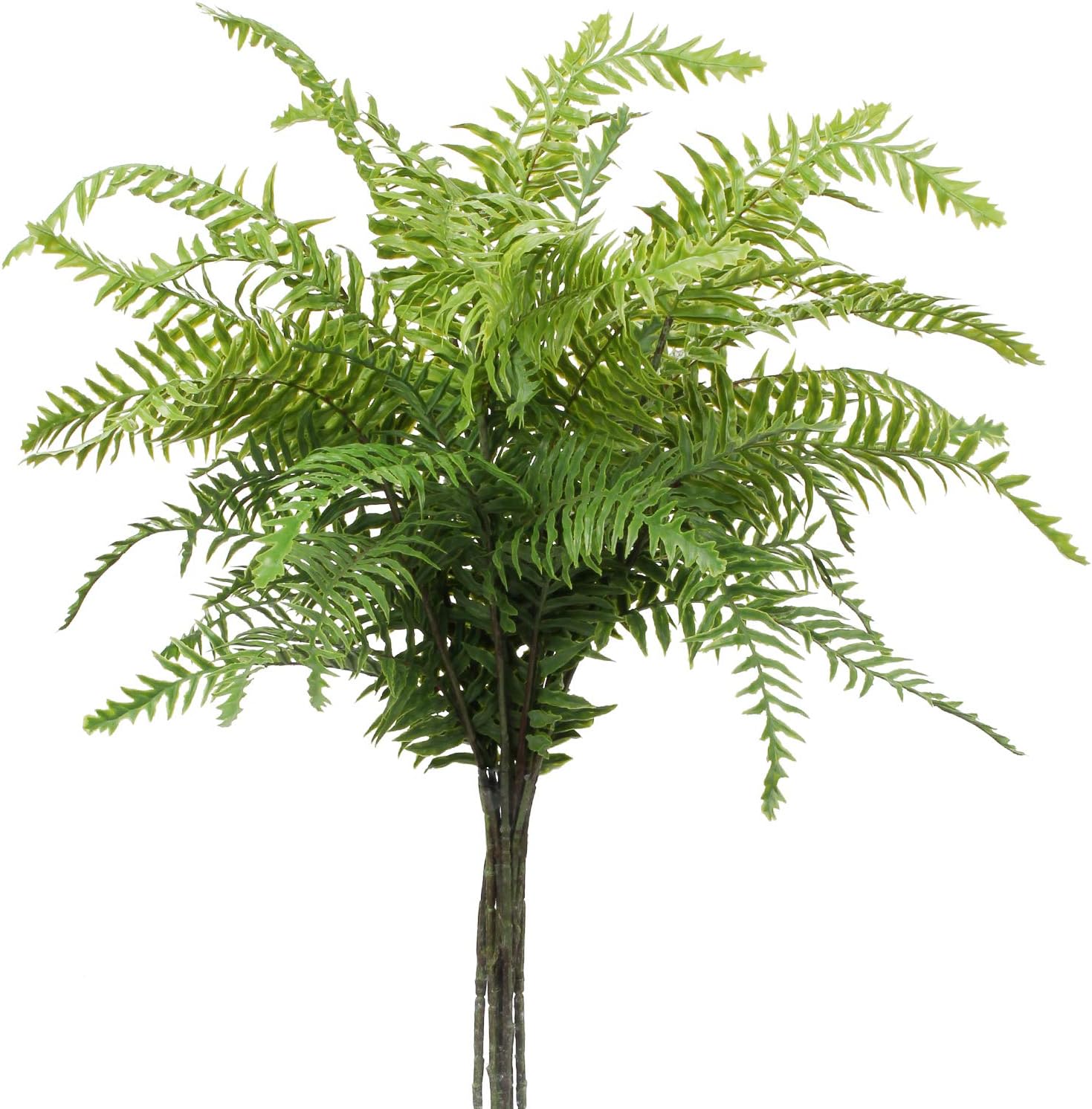 Briful 30" Artificial Boston Fern Plants Bushes Fake Shrubs Bush Greenery Plants Faux Fern Plant Large for Outdoors UV Resistant Garden Plants or Home Office Desk Indoor Decor 6pcs