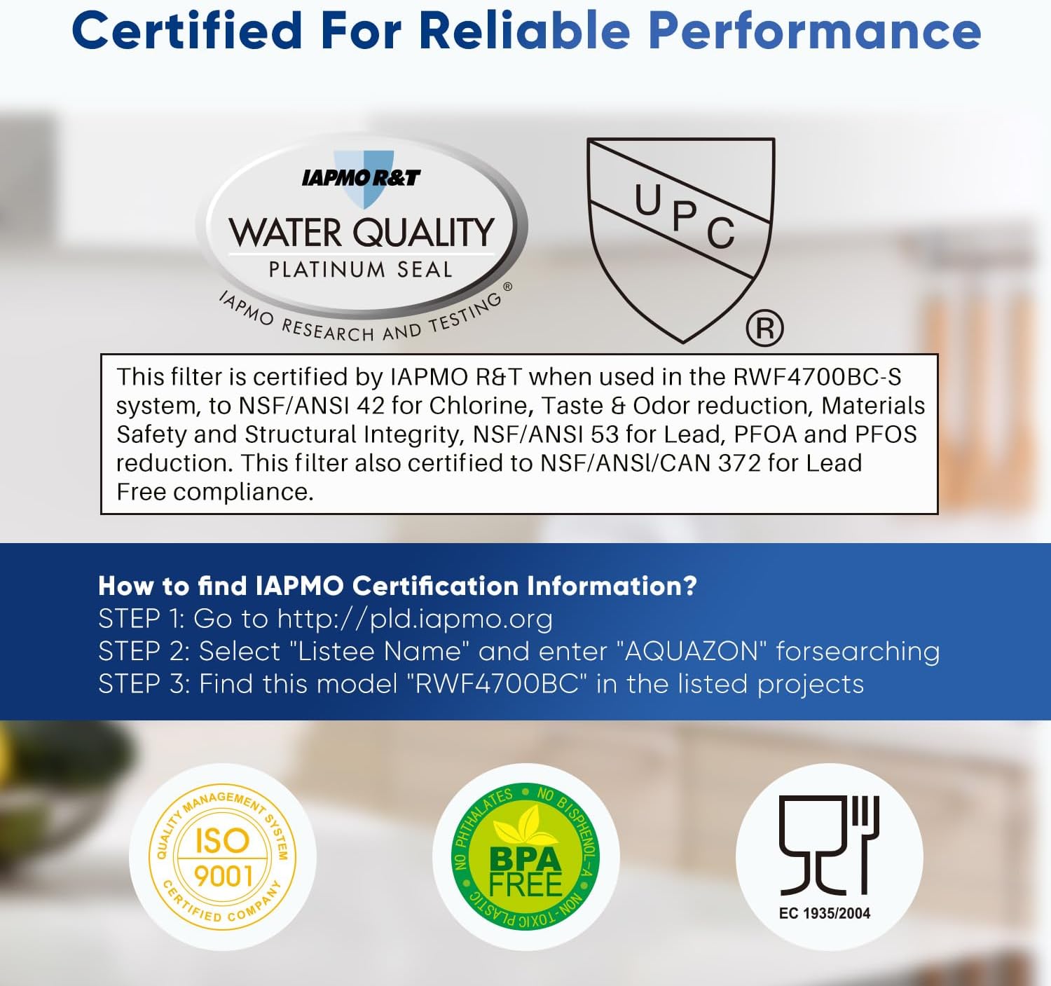 PUREPLUS ADQ747935 NSF 53&42 Certified Replacement for LT1000P LT1000 Kenmore Elite 9980 LT1000PC, MDJ64844601 ADQ74793501, LMXS28626S, LFXS26973S, LT120F Refrigerator Water and Air Filter, 3Pack