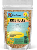 Gardenera Natural Rice Hulls - Eco-Friendly Mulch and Soil Amendment for House Plants and Chicken Bedding - 1 Quart