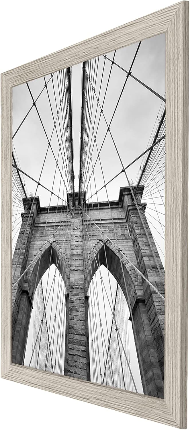 Americanflat 20x30 Poster Frame with Polished Plexiglass - Wide Picture Frames Made of Engineered Wood for Vertical or Horizontal Wall Display - Epic Collection - Driftwood