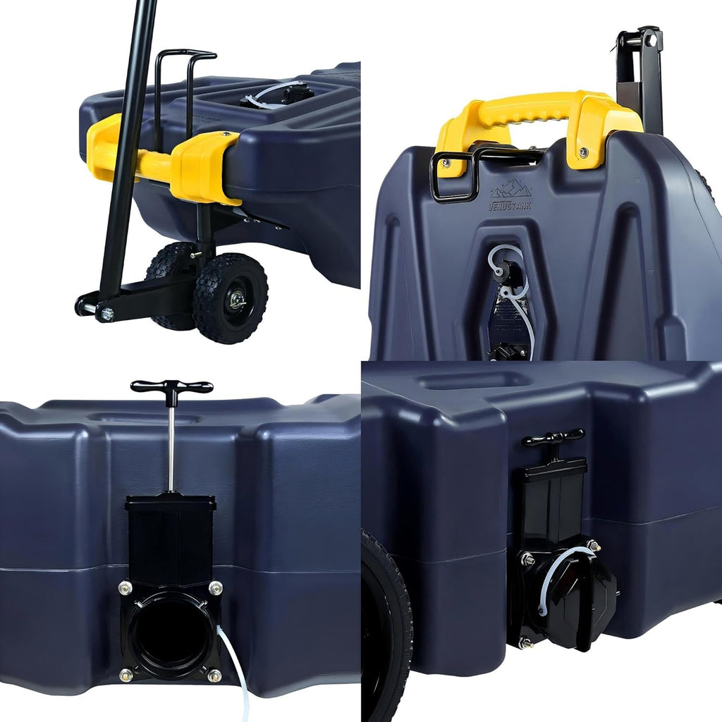 39 Gallon RV Portable Waste Tank 4 Wheel Tote Tank