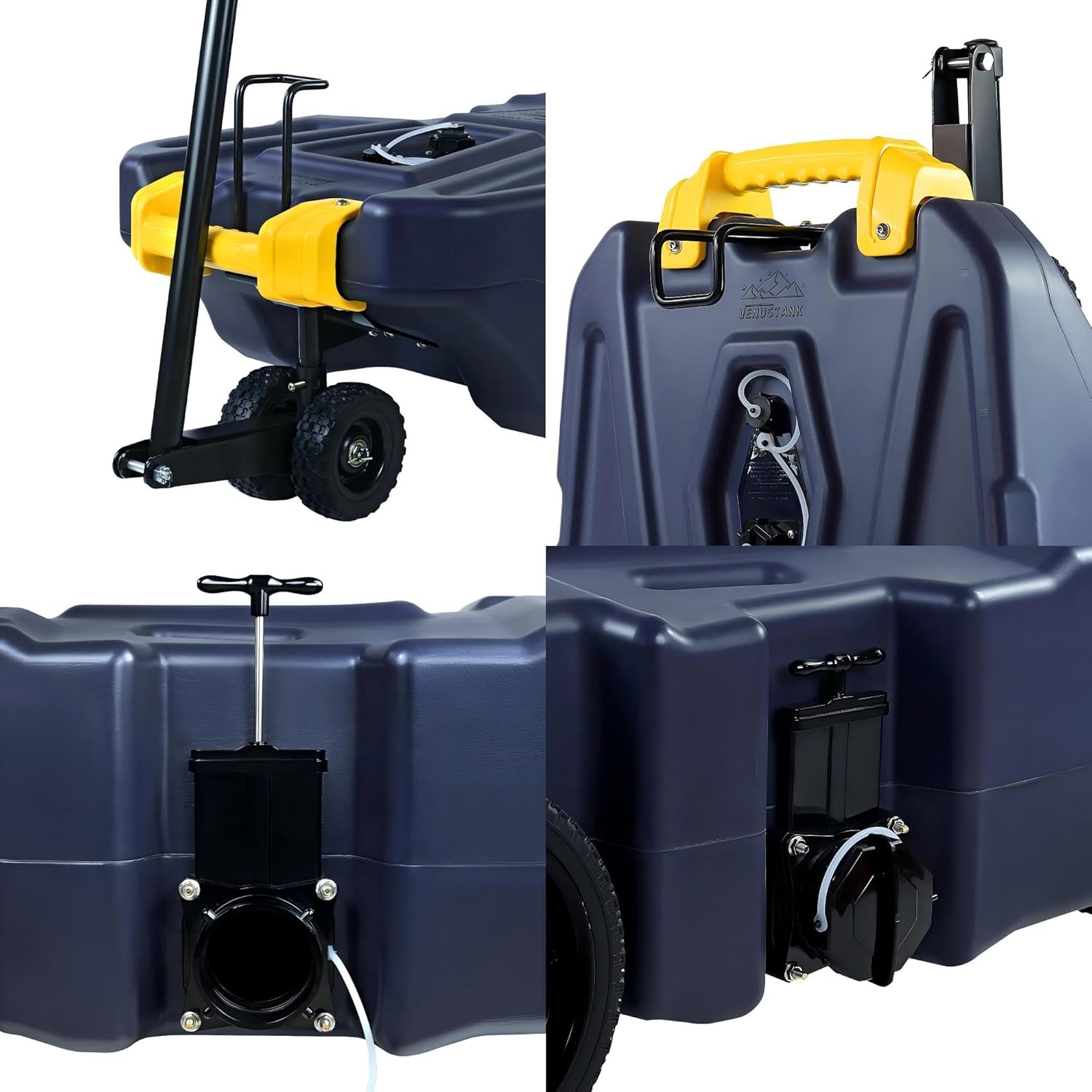 39 Gallon RV Portable Waste Tank 4 Wheel Tote Tank