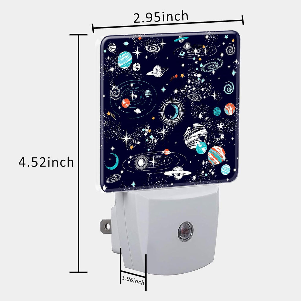 Night Light for Kids Girls Boys, Space Galaxy Constellation LED Night Light Plug into Wall with Dusk to Dawn Sensor for Room Decor, Hallway, Kitchen, Bathroom, Nursery, Stairs