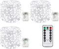 3Pack 99Ft 300LED Fairy Lights Battery Operated with Remote, Waterproof String Lights with Timer for Indoor & Outdoor, Twinkle Lights Battery Powered for Bedroom Wedding Christmas Decor (Cool White)