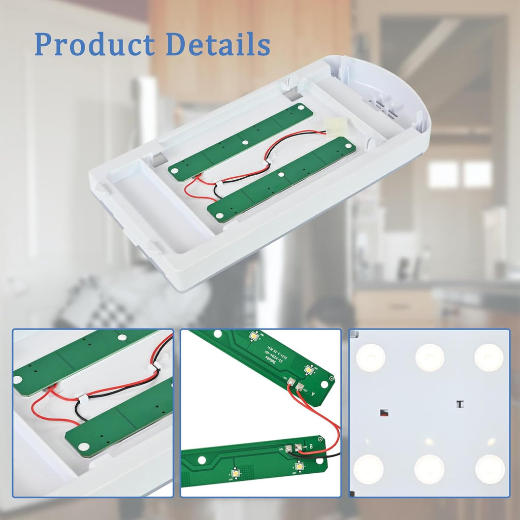 W11527432 W11387579 W11333374 Refrigerator Light Assy Module Brand Fits for Whirlpool Maytag Amana Refrigerator LED Light Module Replacement W11042554 WRF555SDFZ11 WRX735SDHZ02 WRX735SDHZ03 Light