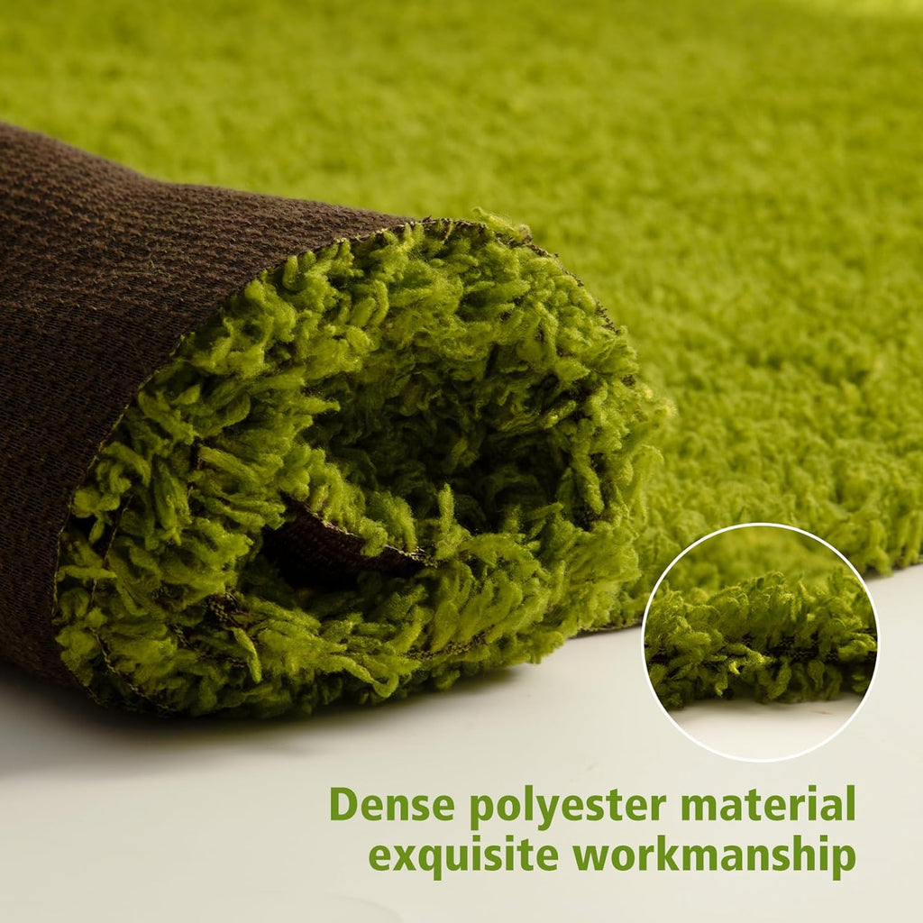 Artificial Grass Mat 4x3.3 Ft - Realistic & Soft Synthetic Turf, Fake Grass Carpet for Indoor Outdoor Use, Backyard, Patio, Balcony Decor (Pastoral Green)