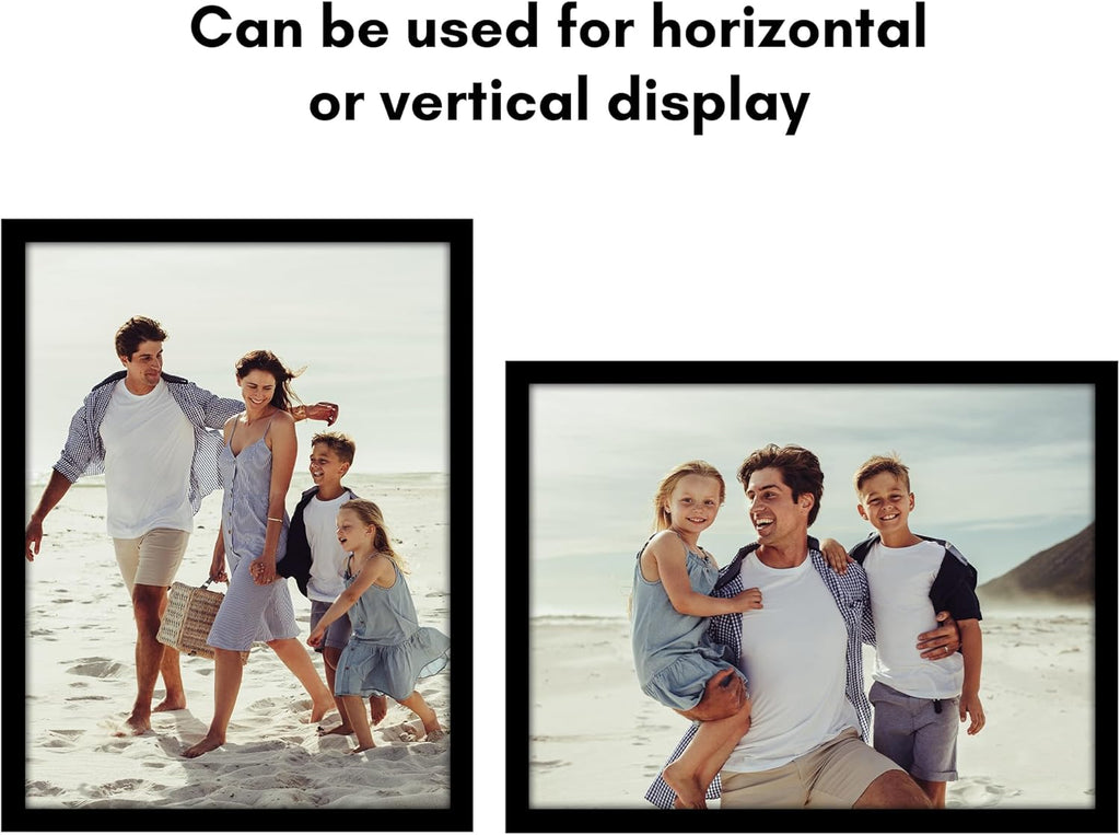 Americanflat 15x20 Picture Frame with Polished Plexiglass - Black Picture Frame - Wide Photo Frames Made of Engineered Wood for Vertical or Horizontal Wall Display - Epic Collection - Black