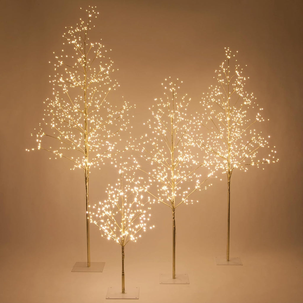 6 Ft Gold Fairy Light Tree Room Décor Bedroom Décor Artificial Tree, 750 Warm White LED Lights