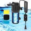 U - V Aquarium Filter for Green Water, Fish Filter with Timer, Dual Mode(Aeration/Rainfall) for 10-40 Gallon Tanks, Flow Rate & Direction Adjustable