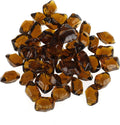 Onlyfire 1/2-Inch Polygon Fire Glass, 10 Pound Pack Glass Rock for Fireplace Fire Pit & Lanscaping, High Luster Amber