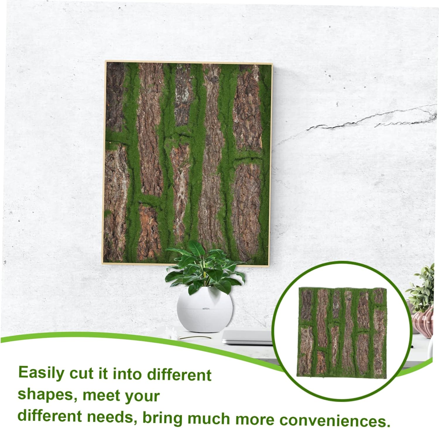 Fake Moss Turf for Micro Landscaping Realistic Artificial Moss Mat for Garden Decor Reusable and Easy to Clean for Fairy Gardens and DIY Crafts