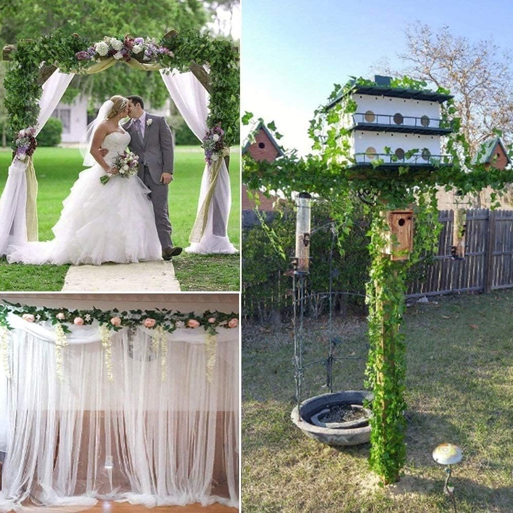 4 Pack 26.24 Feet Artificial Ivy Garland Greenery Garlands Hanging Plant Vine,Fake Ivy Leaves Fake Vines Artificial Ivy, Fake Foliage Flowers for Wedding Wall Decor, Party Room Decor,Green