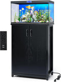 TC-HOMENY 10-20 Gallon Fish Tank Stand, Aquarium Stand with Power Outlets, 700LBS Capacity, Fish Tank Table with Storage Cabinet, Aquarium Table for Reptile Terrarium Stand (23.5" x 12" x 31.5'')