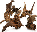 Natural Driftwood Spider Wood Branches Fish Tank and Reptile Terrarium Decor Assorted Sizes for Aquariums and Lizard Habitats (11-14 inch (Pack of 2), Mopani Driftwood)