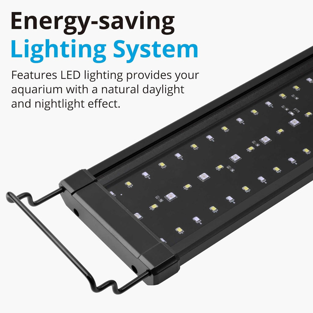 NICREW 24W Saltwater Aquarium Light, Marine LED Reef Light for Corals, Programmable Timer Controller, 24 to 30-Inch