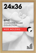 Americanflat 24x36 Poster Frame with Polished Plexiglass - Wide Picture Frames Made of Engineered Wood for Vertical or Horizontal Wall Display - Epic Collection - Pine