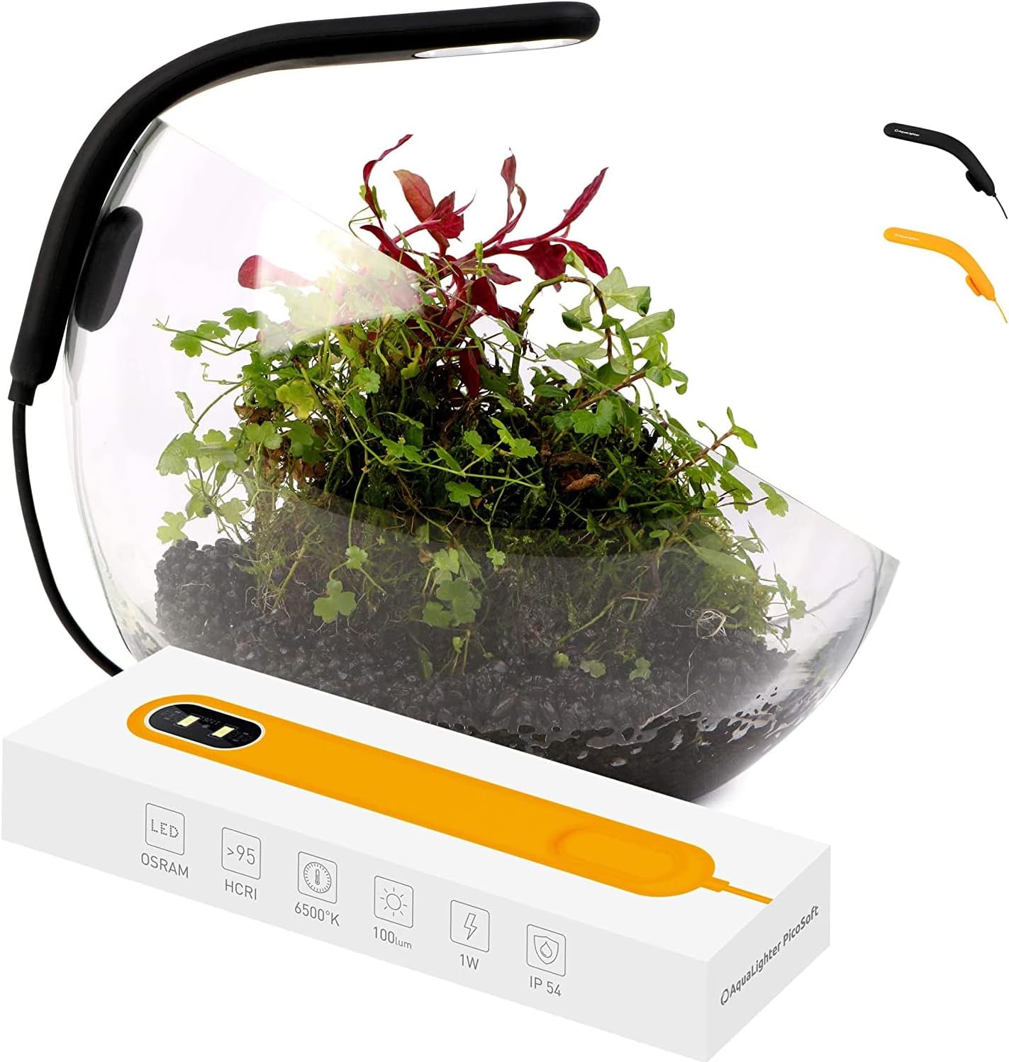 Fish Tank Light - Clip On Aquarium Light - Aquarium Light for Plants - LED Flexible Lamp for Small Aquarium - Yellow 5 Gallon