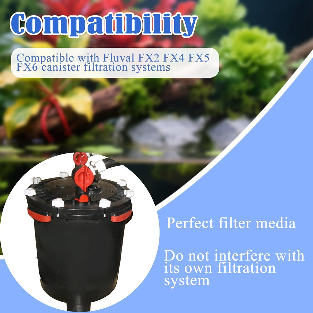 NewKe 20 Pcs Filter Media Replacement Set for Fluval FX4 / FX5 / FX6, Including Foam Block & Bio-Foam & Fine Pad & Water Polishing Pads & 3in1 Coarse Filter & 13in1 Media