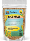 GARDENERA Premium Rice Hulls - Sustainable Gardening Essential for Improved Water Retention and Nutrient Absorption - 3 QUARTS