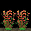 ALEGI Fish Tank Decorations Plastic Plants Large,Aquarium Artificial Plants Decoration Ornament Safe for All Fish-16 inch 2Pcs (Pink 2 pcs)