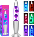 Purple Wax Liquid Motion Lamps Multi Color Changing, 13" LED Magma Lamp for Adults Kids, Relaxing Night Light Birthday Gifts for Boys Girls, Home Décor Mood Light for Living Room Bedroom Office