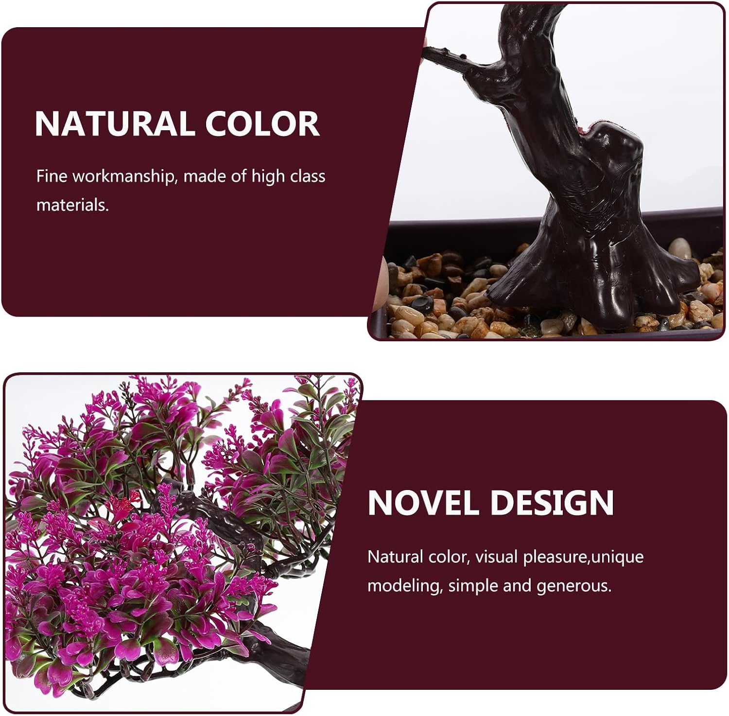 Cabilock Artificial Bonsai Tree, Small Fake Potted Bonsai Plants Decoration, Simulation Faux Greenery Plants Decor, Desktop Realistic Welcoming Pine Ornament for Home Office Entryway Chests Decor