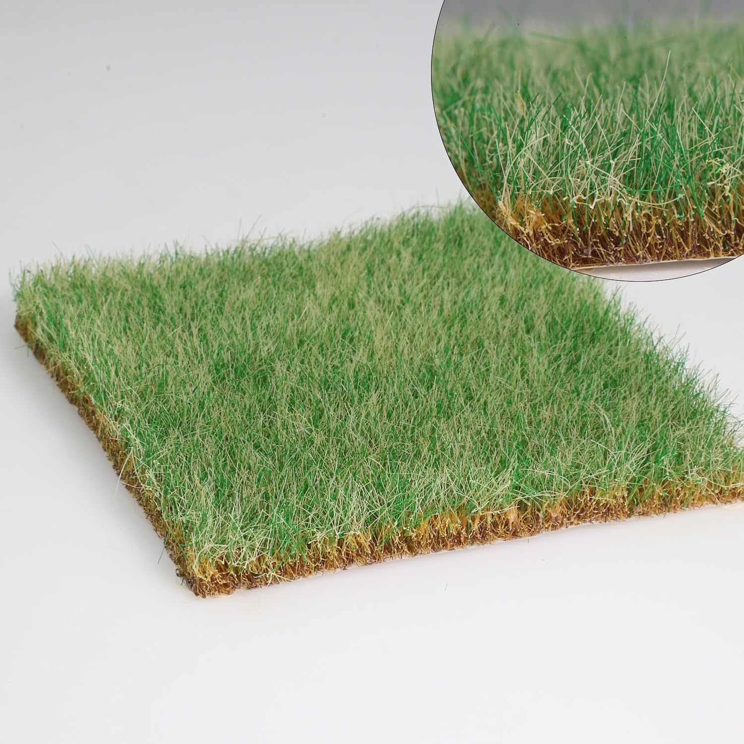 16mm Tall Diorama-Flowers-Grass Hand-teared Grass Spring Meadow Green Static-Grass for Model-Train-Scener Wargaming-Terrain ，Dioramas & DIY Crafts