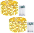 2-Pack Fairy Lights Battery Operated with Timer, Waterproof 16FT 50 LED String Lights Indoor Outdoor, Cuttable Starry Fairy Lights for Christmas Home Bedroom Wedding DIY Centerpiece Decor (Warm White)