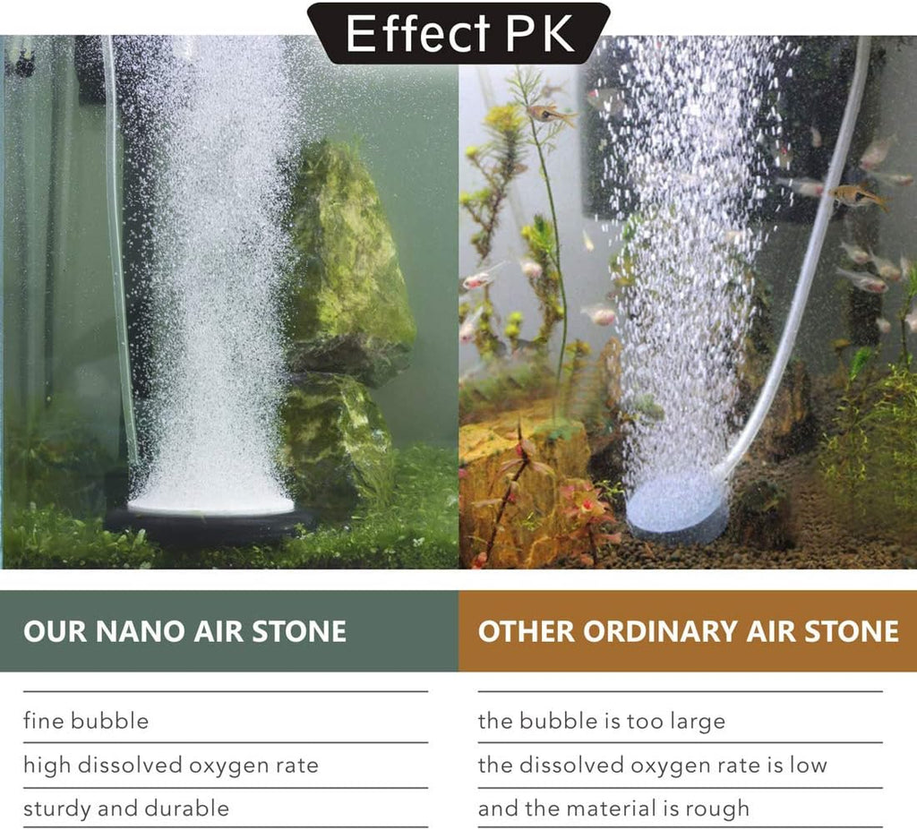 hygger Aquarium Air Stone, Bubble Stone Fish Tank Oxygen Ultra Silent Deep Dissolving Oxygen Diffuser Kit for Aquarium Fish Tank and Hydroponic