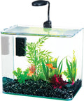 PENN-PLAX Water-World Radius Desktop Nano Aquarium Kit – Includes LED Light, Internal Filter, and Mat – Perfect for Shrimp and Small Fish – 3.4 Gallon Tank