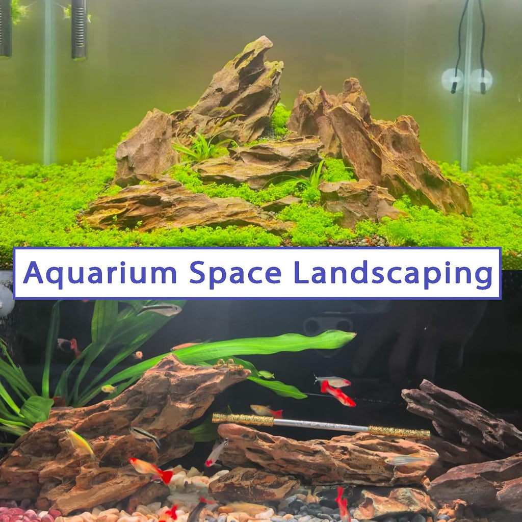 Natural Stone Aquarium Rocks Dragon Stone Rock 2-6 inches Rocks for Aquariums,Fish Tank Decoration & Landscaping Models-10lb