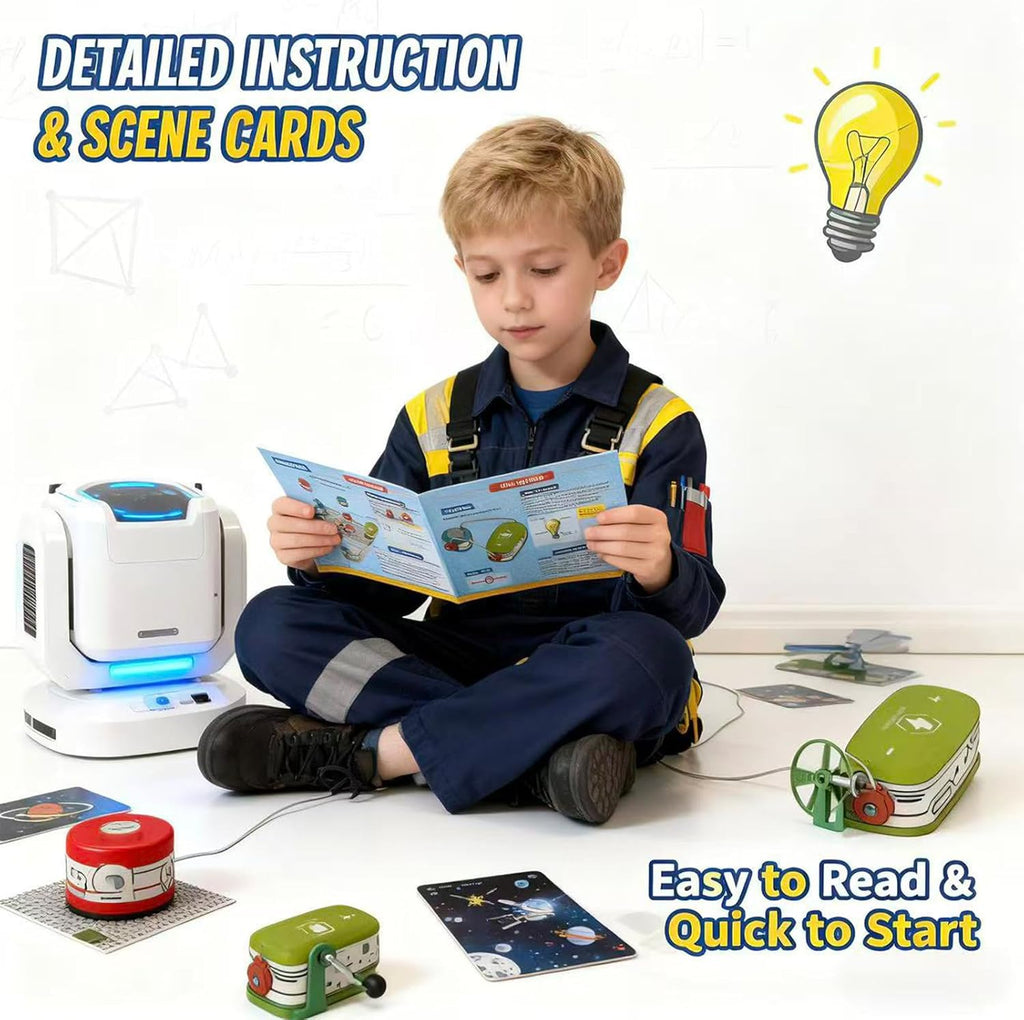 Science Kits for Kids - STEM Educational Circuits Kit for Kids, 168 Projects 37 Circuit Parts Electronics Building Blocks, Science Experiment Toy - DIY Engineering Gift for Boys Girls Ages 3+