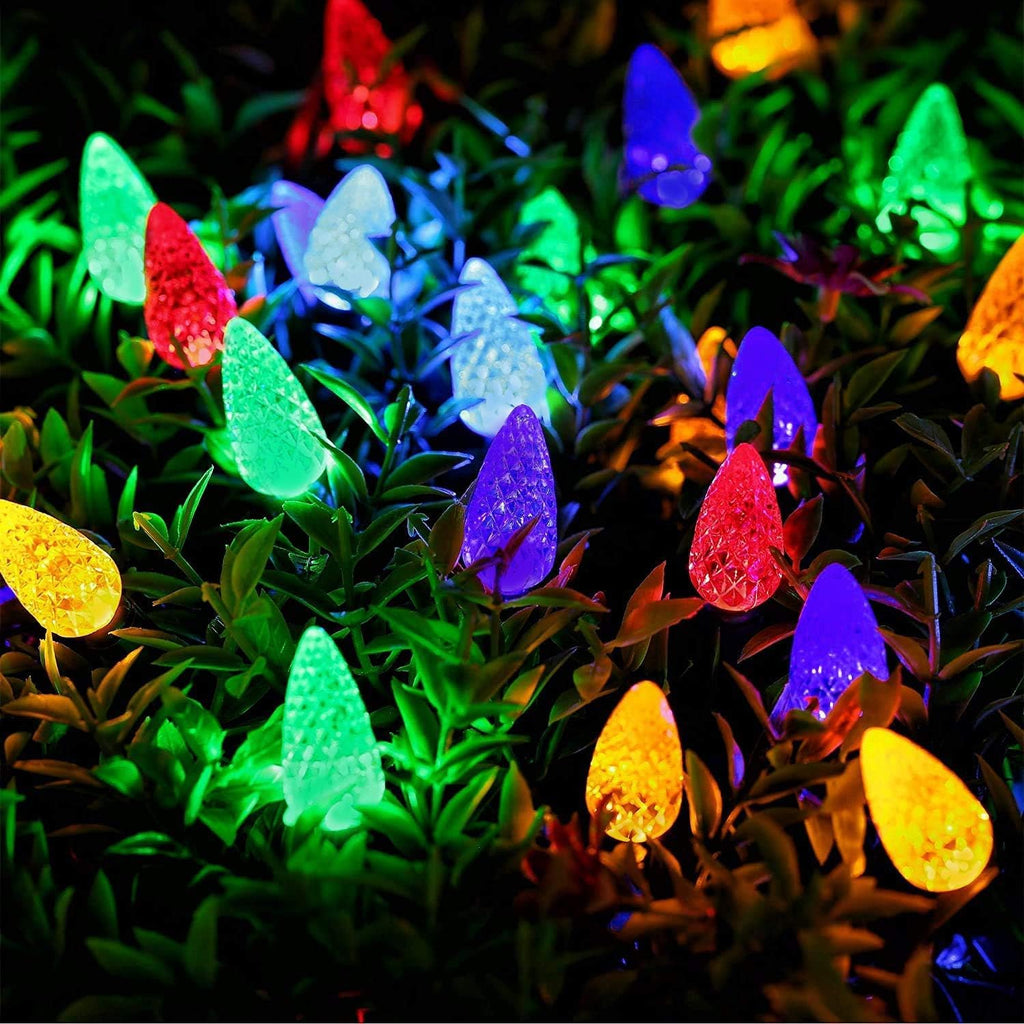 Battery Operated String Lights - 18ft 50 LED C6 String Lights Christmas Lights Battery Powered String Lights for Indoor Outdoor Christmas Tree Wreath Party Decoration, Waterproof, Multicolor