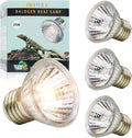 LUCKY HERP 4 Pack 25W UVA UVB Reptile Light Bulbs, Heat Lamp Bulbs for Reptiles and Amphibians, Basking Light Bulb for Turtle, Bearded Dragon, Lizard Heating Use