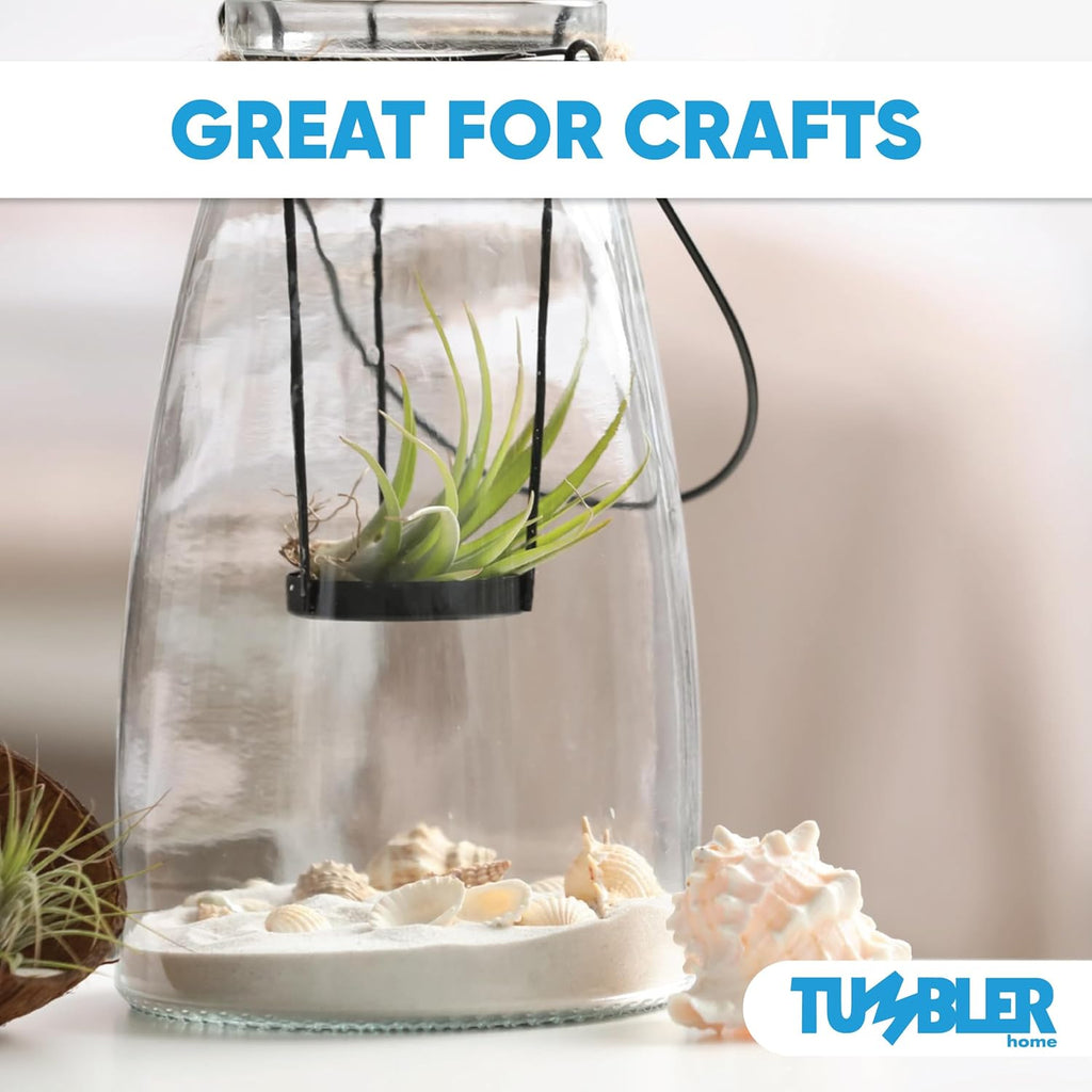 Tumbler Home Real Beach Sand from Florida - 2 Pounds of Fine Decorative Sand for Crafts, Vases, Décor, Weddings, Terrarium, Aquariums, Crafting or Resin Art. Soft & Natural. Made in USA. 2lbs (White)
