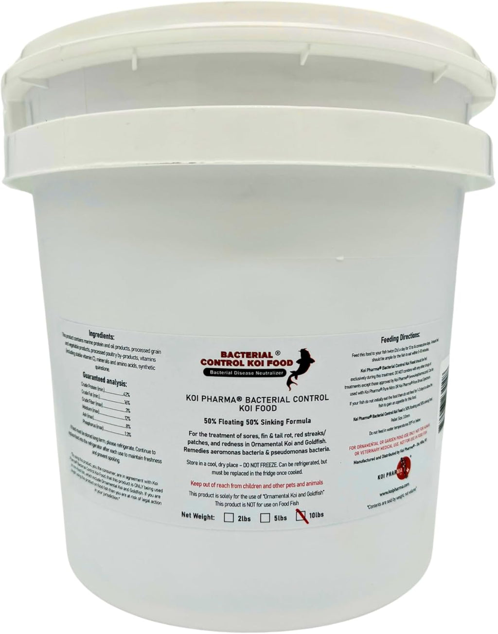 Bacterial Control Koi Food Bacterial Neutralizer (10 Pound)