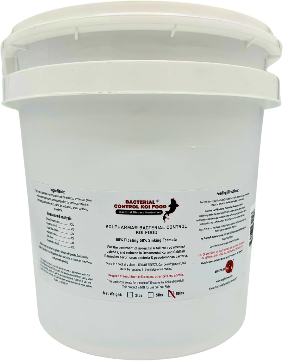 Bacterial Control Koi Food Bacterial Neutralizer (10 Pound)