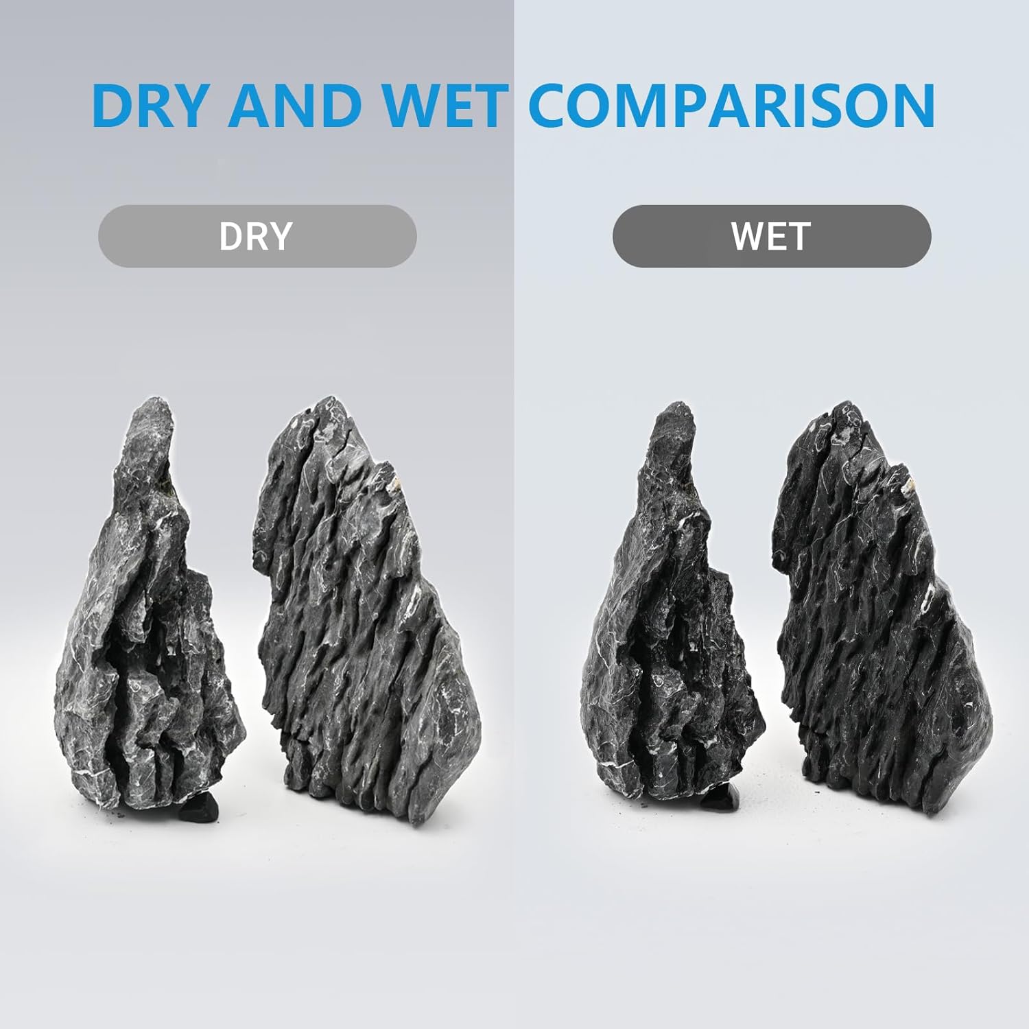 KINGRUI Aquarium Rocks Seiryu Rock Stone 44lb Dragon Stone for Aquarium Landscaping Models Fish Tank Decoration Reptile and Amphibian enclosures 3 to 9 inch