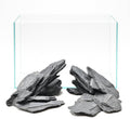 Fish Tank Rocks 20lb Natural Slate Rocks 2-8 Inches Black Stones for Tank Decoration Terrarium Reptile Aquascaping Amphibian Vivariums Paludarium Garden Landscaping