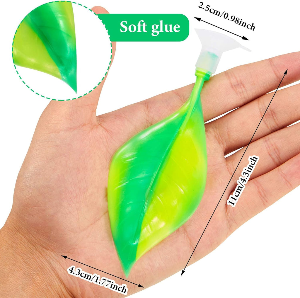 WILLBOND 2 Pieces Silicone Betta Fish Bed Leaf Hammock Betta Fish Tank Accessories, Practical Resting Spot, No Bpa, Comfortable and Safe(Green)