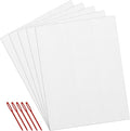 5 Pcs 7 Count Plastic Mesh Canvas Sheets for Embroidery Crafting - 10.2" x 13.2", Acrylic Yarn Crafting, Knit and Crochet Projects, Make Aquarium Dividers, with 5 Pcs Weaving Needles, White