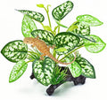 Reptile Artificial Plants, Terrarium Plants Decorations Supplies, Amphibian Habitat Hideout Tank Accessories, Rainforest Ground Plant