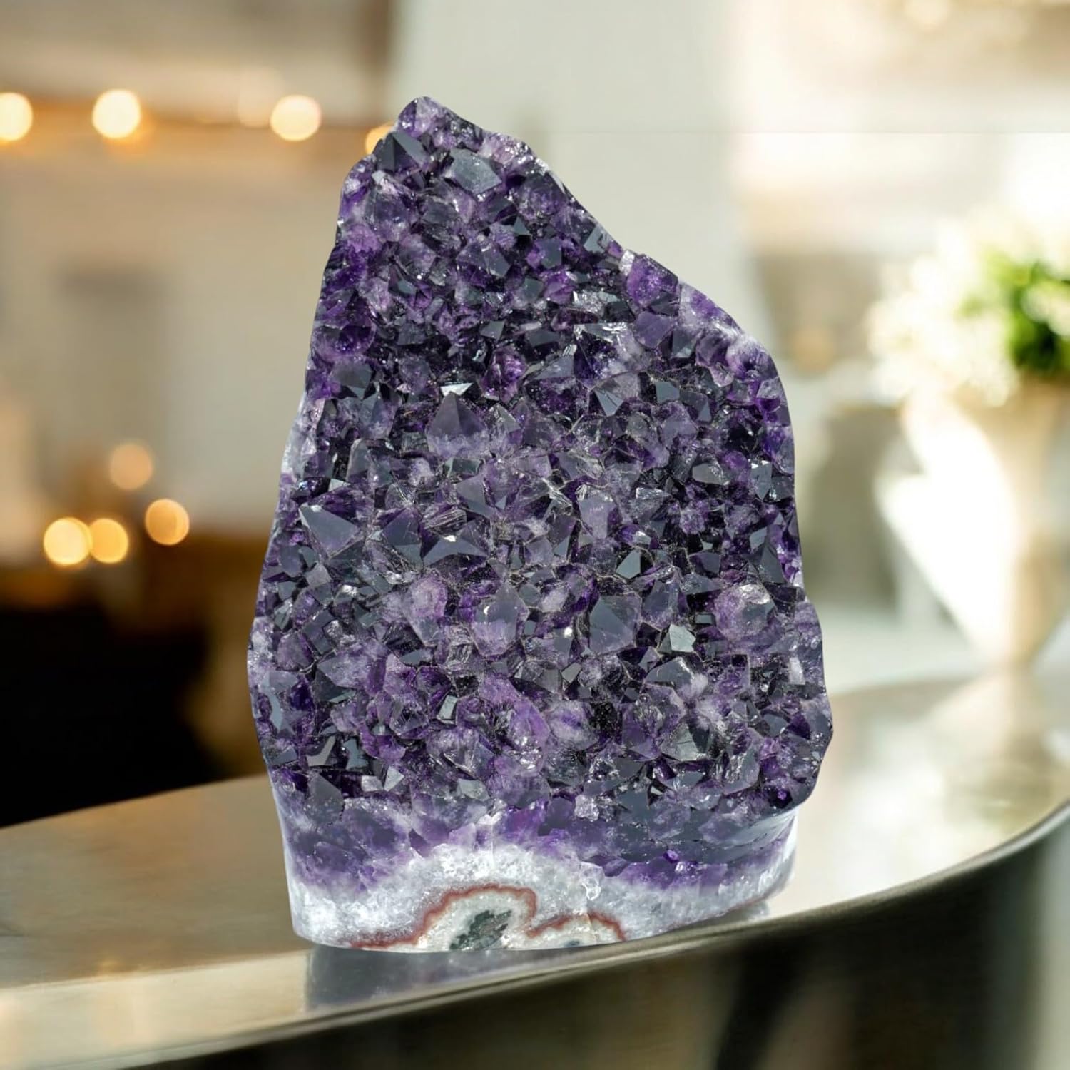 Large Natural Amethyst (10 lb to 12.5 lb) Crystal Clusters Stone from Uruguay Raw Geode Quartz - Deep Purple Color