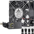 G‌DSTIME 120mm x 38mm Computer Fan with Variable Speed Controller, Powerful Airflow High Static Pressure 110V 220V AC Powered for Biltong Box, Server Rack, Solder Fume Extractor Cooling Ventilation