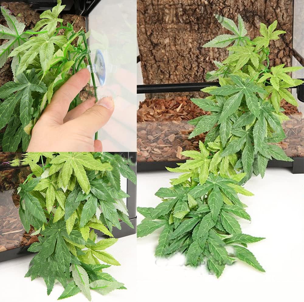 Dsoar 50cm/20in Aquarium Decorations Plants Artificial Fake Plastic Water Grass Plants for Fish Tank Aquarium Decor Artificial Hanging Plants