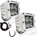Black Oak LED Pro Series 3.0 Marine 2 Inch POD Light: Flood 40W CREE XM-L2 (2 Pack), Includes Brackets and Wiring Harness, Waterproof Lighting for Offroad Trucks, ATV, UTV, Boats