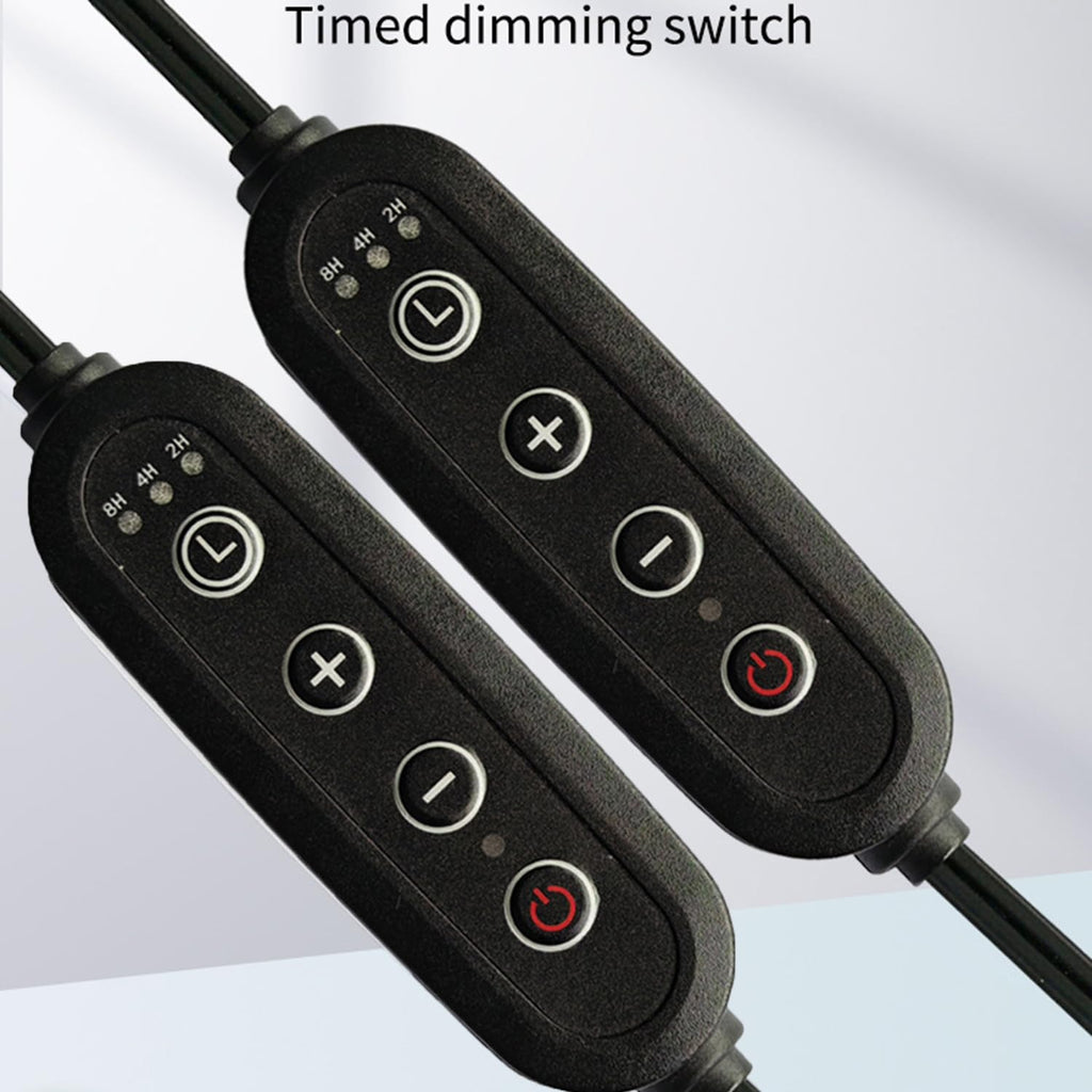 2Pack Plug-in Dimmer 110-120V Timer Switch Wire for Grow Lights Aromatherapy Diffuser 2H/4H/8H Dimmer Inline Lights Switch for Incandescent/Halogen Bulb Table or Floor Lamp