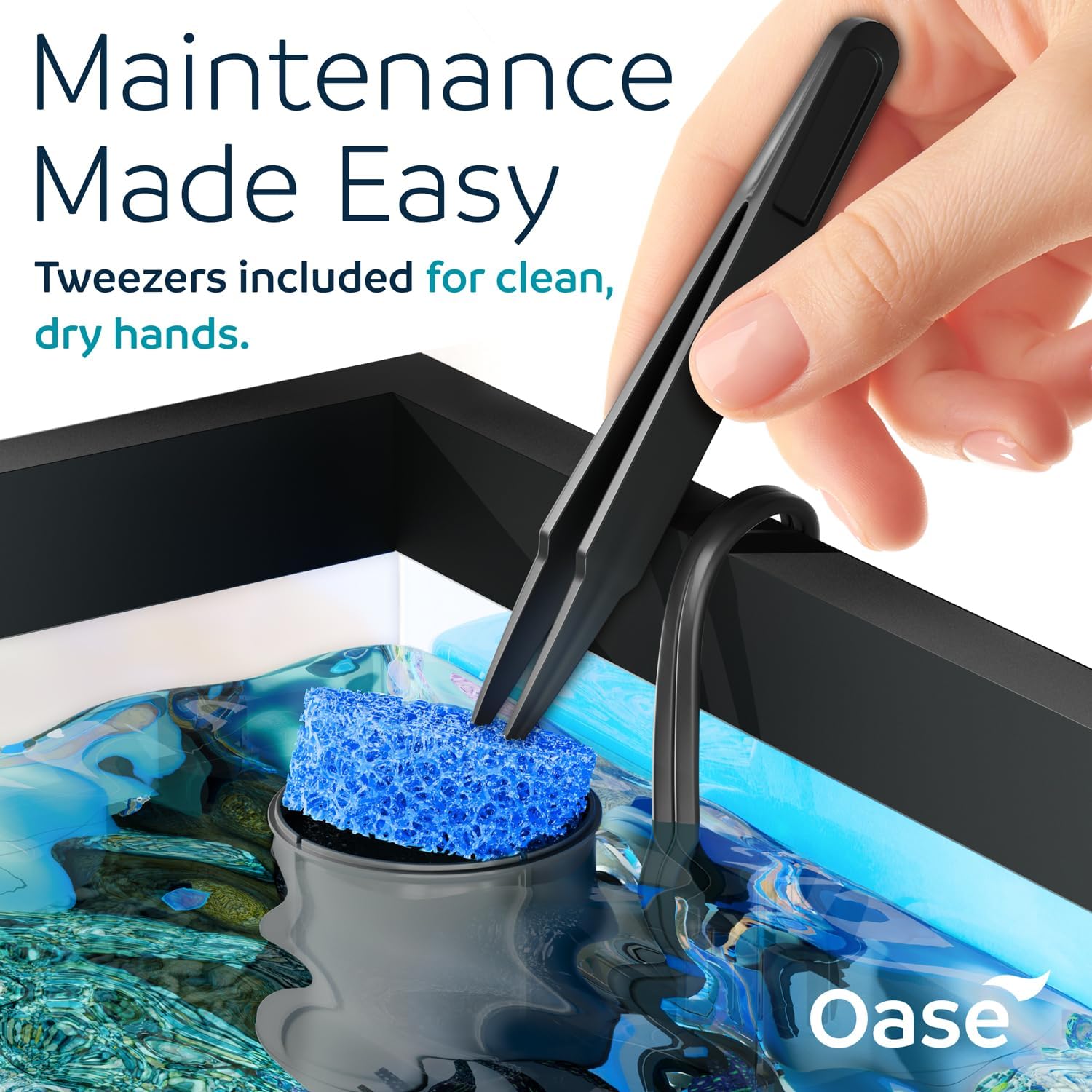 OASE CrystalSkim 350 Surface Skimmer for Freshwater and Marine Aquariums – Compact Internal Filter for Film Oil and Debris Removal, Quiet, Adjustable Flow, Shrimp-Safe, for Tanks up to 92 Gal / 350 L