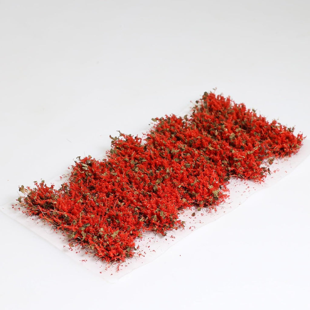 32-Piece 8mm Tall Diorama-Flowers-Grass Point Leaf Miniature-Clusters-Red Plum Pink Static-Grass for Model-Train-Scener Wargaming-Terrain ，Dioramas & DIY Crafts
